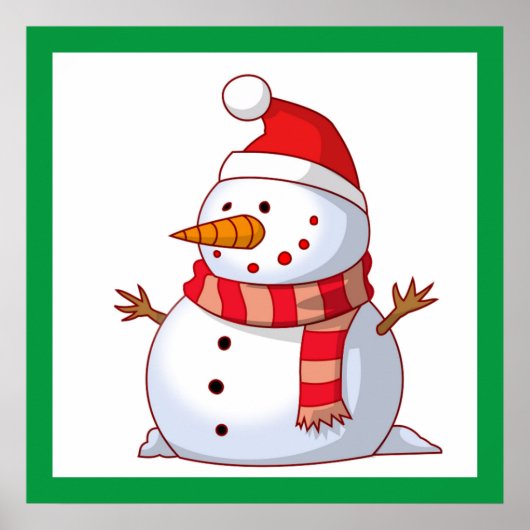 WINTER SNOWMAN POSTER (Voorkant)