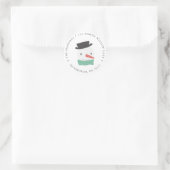 Winter Snowman Return Address Ronde Sticker (Tas)