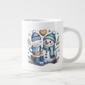 Winter Snowman Specialty Mug Extra Grote Beker (Rechts)