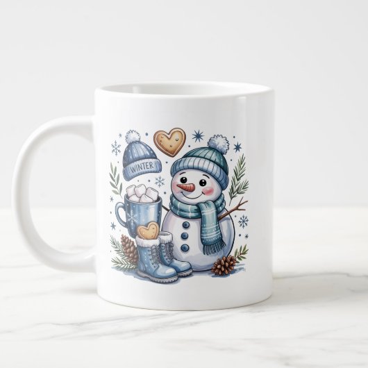 Winter Snowman Specialty Mug Extra Grote Beker (Links)