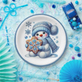 Winter Snowmen Papieren Bordje (Feest)