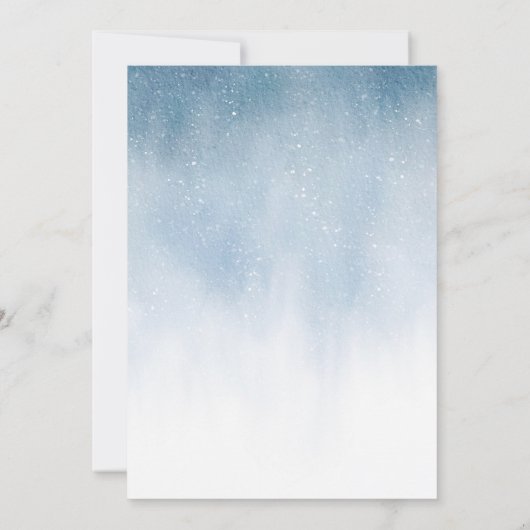 Winter Snowy Mountain Forest bruids brunch Kaart (Achterkant)