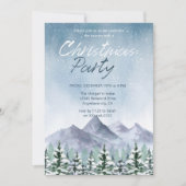 Winter Snowy Mountain Forest Kerstfeest Kaart (Voorkant)