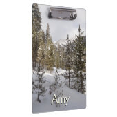 Winter Snowy Mountain Scene in Montana Klembord (Rechts)