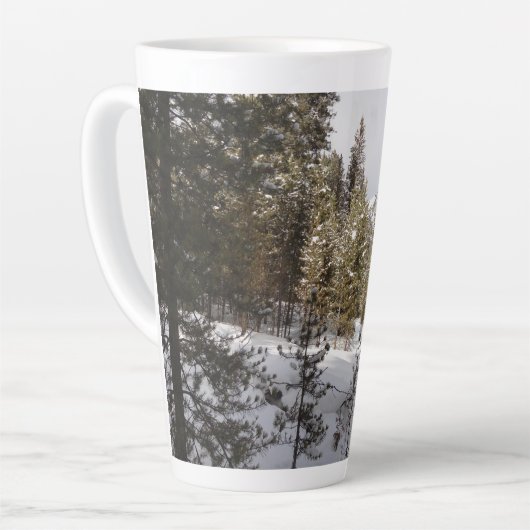 Winter Snowy Mountain Scene in Montana Latte Mok (Linkerhoek)