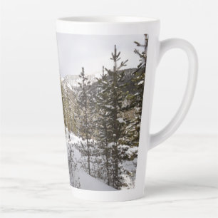 Winter Snowy Mountain Scene in Montana Latte Mok