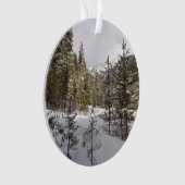 Winter Snowy Mountain Scene in Montana Ornament (voorkant)