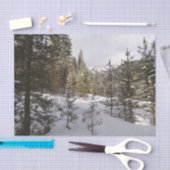 Winter Snowy Mountain Scene in Montana Tissuepapier (Craft)