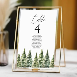 Winter Snowy Pine Tree Forest Wedding Kaart