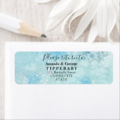 Winter Snowy Return-adreslabel Etiket (Insitu)