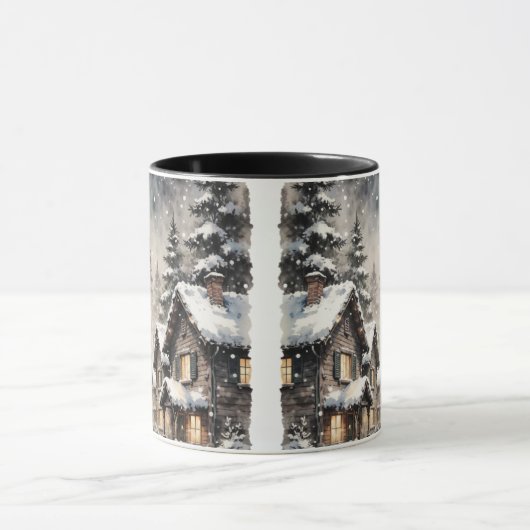 Winter Snowy Scene Mug (Centre)