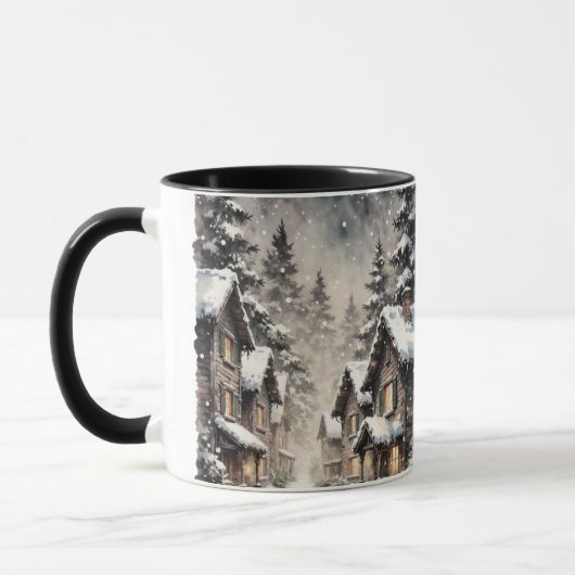 Winter Snowy Scene Mug (Gauche)