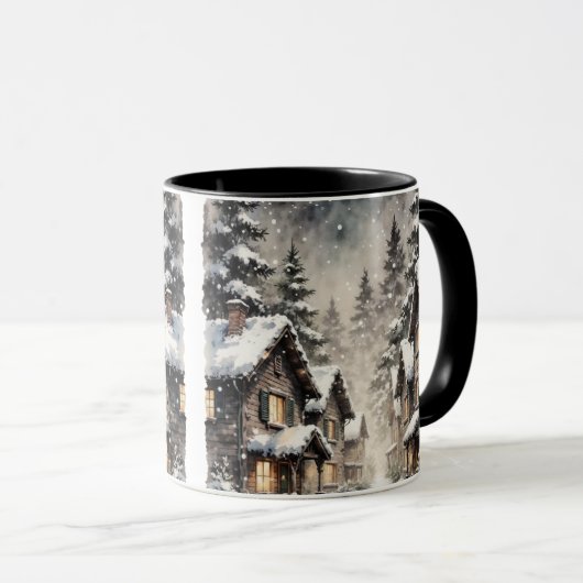 Winter Snowy Scene Mug (Devant droit)