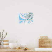 Winter Snowy Spiral Poster (Keuken)