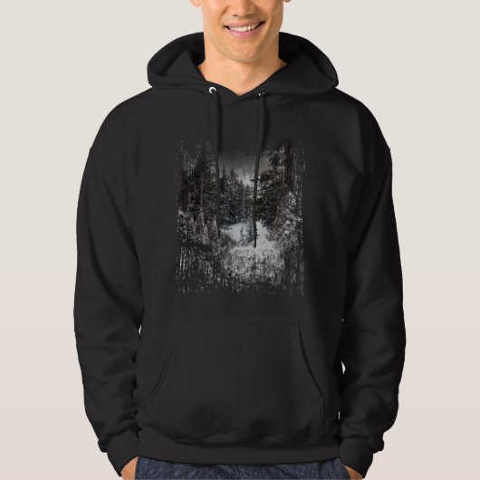 Winter Snowy Trees | Snowy Forest Hoodie (Voorkant)