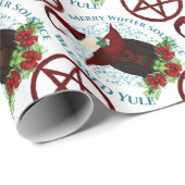 Winter Solstice African American Witch Yule Star W Cadeaupapier (Rol Hoek)