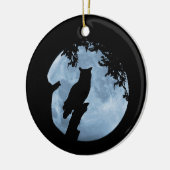 Winter Solstice Blessing with Owl and Moon Keramisch Ornament (Links)