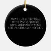 Winter Solstice Blessing with Owl and Moon Keramisch Ornament (Achterkant)