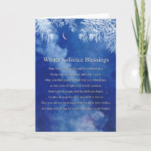 Winter Solstice Blessings Poem Kaart
