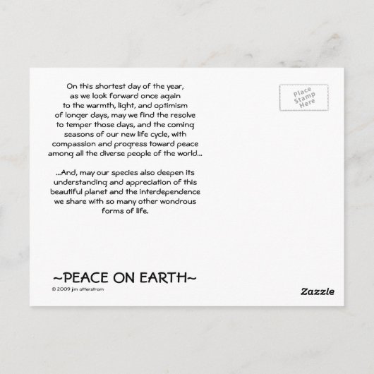 Winter Solstice Briefkaart (Achterkant)