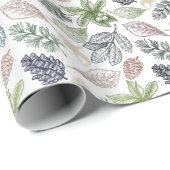 Winter Solstice Flora Symbols Cadeaupapier (Rol Hoek)