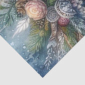 Winter Solstice Forest Godin en Uil Tissuepapier (Detail)