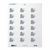 Winter Solstice Fox & Flora Cadeau Étiquette (Feuille entière)