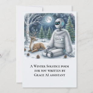 Winter Solstice gedicht van Grace AI Robot Flat Ka