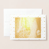 Winter Solstice Golden Oak Trees Folie Kaarten (Voorkant met envelop)