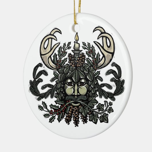Winter Solstice Green Man Tree Ornament (Links)