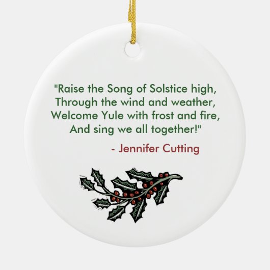 Winter Solstice Green Man Tree Ornament (Achterkant)
