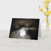 Winter Solstice Moon Celestial Art Kaart (Gele Bloem)