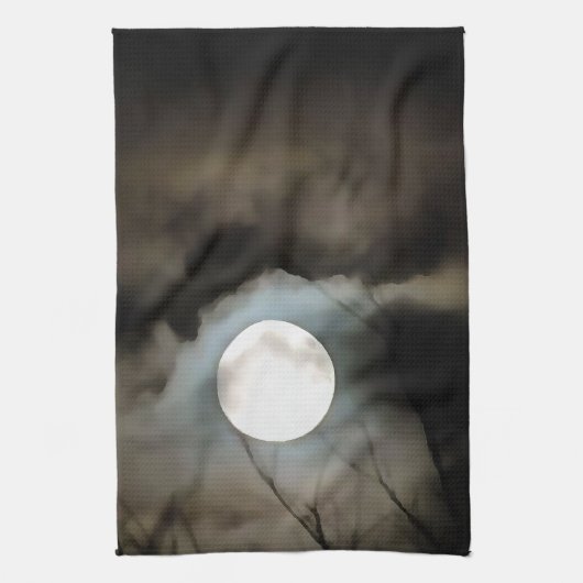 Winter Solstice Moon Celestial Art Theedoek (Verticaal)