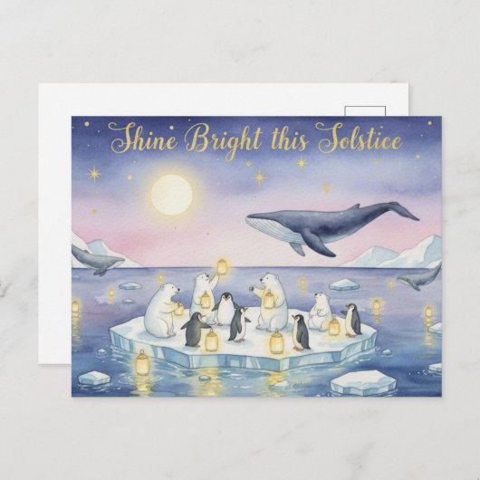 Winter Solstice Postcard Briefkaart (Voorkant / Achterkant)