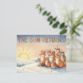 Winter Solstice Postcard Briefkaart (Staand voorkant)