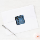 Winter Solstice Raven en Moon Vierkante Sticker (Envelop)