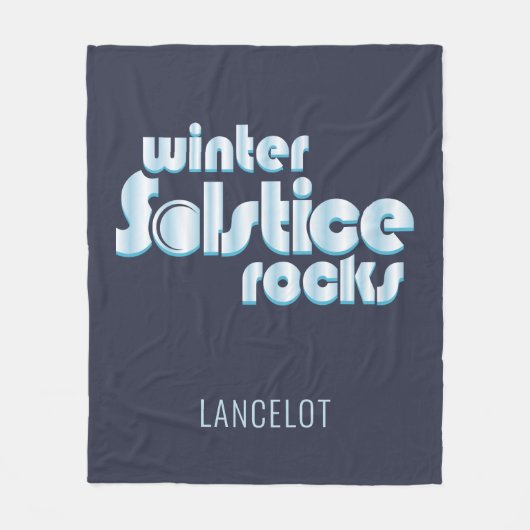 Winter Solstice Rocks Midwinter Novelty Fleece Deken (Voorkant)