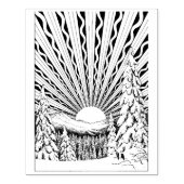 Winter Solstice Rubber Stamp Rubberstempel (Afrduk)
