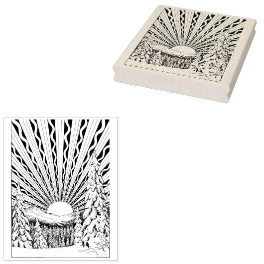 Winter Solstice Rubber Stamp Rubberstempel (Gestempeld)