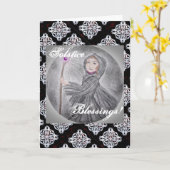 Winter Solstice Snow Maker Witch Pagan Kaart (Gele Bloem)