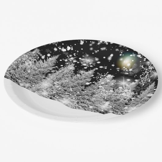 Winter Solstice Snowfall Papieren Bordje (Gekanteld)