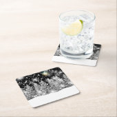 Winter Solstice Snowfall Vierkante Kartonnen Onderzetter (Insitu)