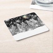 Winter Solstice Snowfall Vierkante Kartonnen Onderzetter (Schuin)