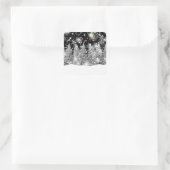 Winter Solstice Snowfall Vierkante Sticker (Tas)