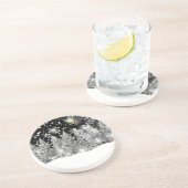 Winter Solstice Snowfall Zandsteen Onderzetter (Zijkant)