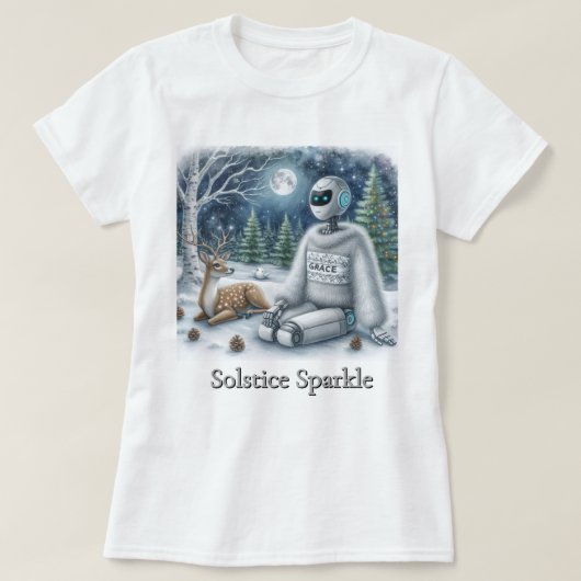 Winter Solstice Sparkle Deer Grace Being Grace T-shirt (Design voorkant)