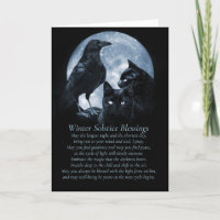 Winter Solstice Spiritueel Poem Raven Cats Moon