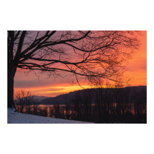 Winter Solstice Sunset Foto Afdruk