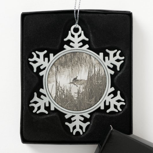 Winter Solstice Tin Sneeuwvlok Ornament (Kistje)