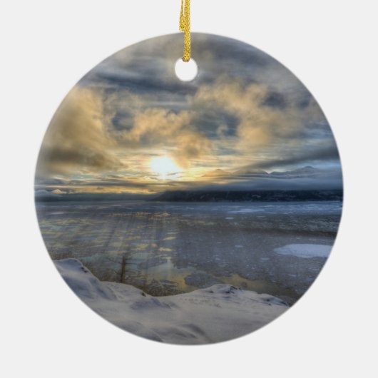 Winter Solstice Turnback Arm Keramisch Ornament (Achterkant)